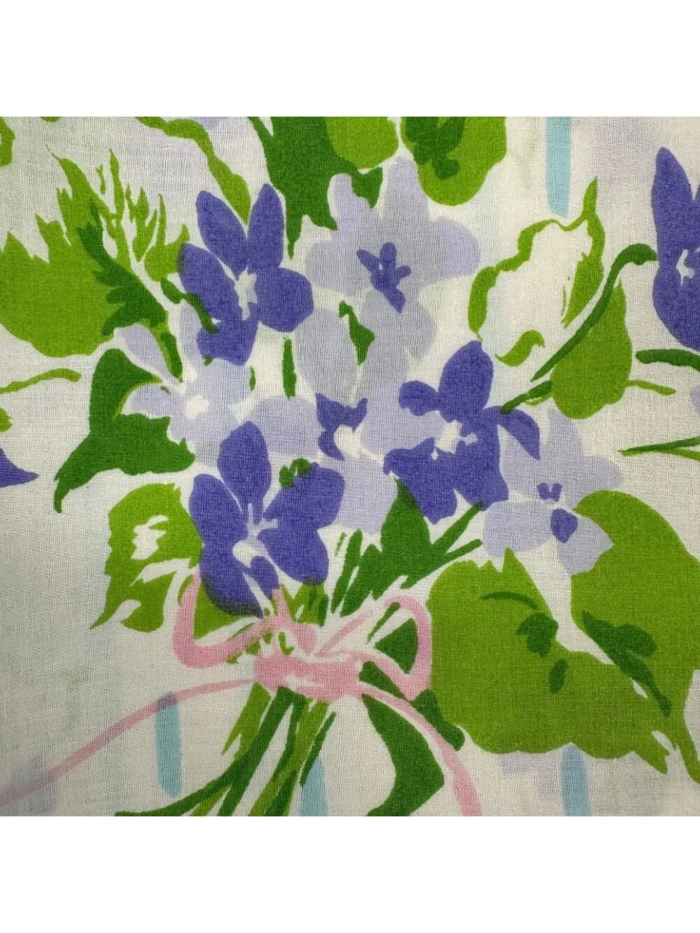 Vintage Pillowcases Purple Posies Flower Bouquets JP Steven’s USA Tastemaker 80s
